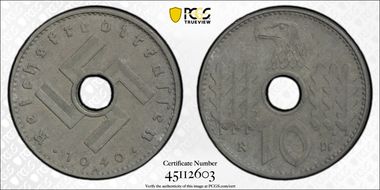 1940-A 10 Pfg Military Issue N1