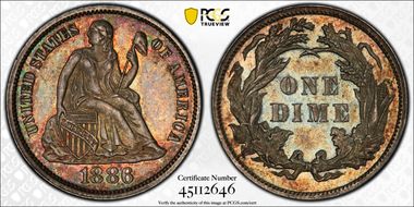 1886 10C MS63