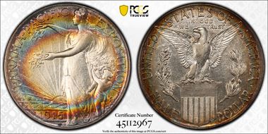 1915-S 50C Panama-Pacific AU58+