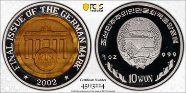2002 10 Won German Mark PR67DCAM