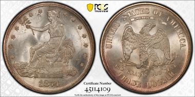 1874 T$1 MS64