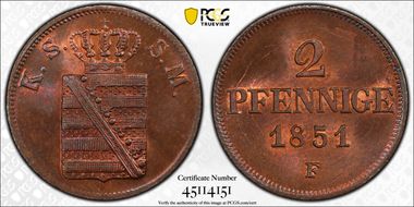 1851-F 2 Pfg MS65RB