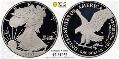 2022-W  $1 Silver Eagle First Strike PR70DCAM