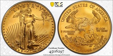 2002 $25 Gold Eagle MS68