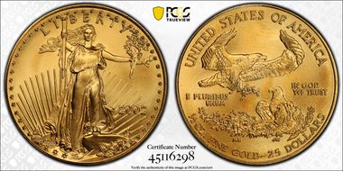 2002 $25 Gold Eagle MS68
