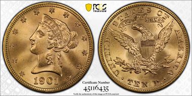 1901 $10 MS67