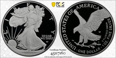 2022-W  $1 Silver Eagle First Strike PR70DCAM