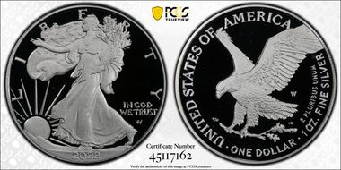 2022-W  $1 Silver Eagle First Strike PR70DCAM