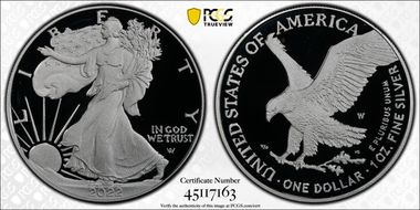2022-W  $1 Silver Eagle First Strike PR70DCAM