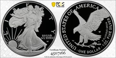 2022-W  $1 Silver Eagle First Strike PR70DCAM