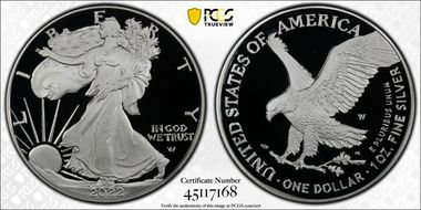 2022-W  $1 Silver Eagle First Strike PR70DCAM