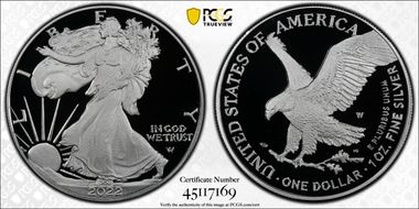 2022-W  $1 Silver Eagle First Strike PR70DCAM