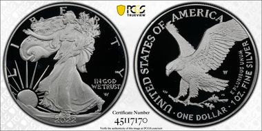 2022-W  $1 Silver Eagle First Strike PR69DCAM