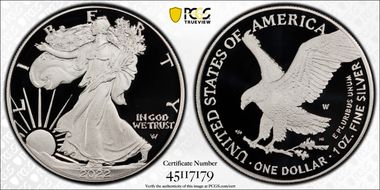 2022-W  $1 Silver Eagle First Strike PR70DCAM