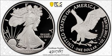 2022-W  $1 Silver Eagle First Strike PR70DCAM