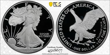 2022-W  $1 Silver Eagle Congratulations Set First Strike PR70DCAM