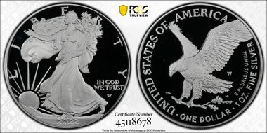 2022-W  $1 Silver Eagle Congratulations Set First Strike PR69DCAM