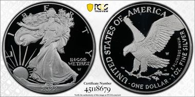 2022-W  $1 Silver Eagle Congratulations Set First Strike PR69DCAM