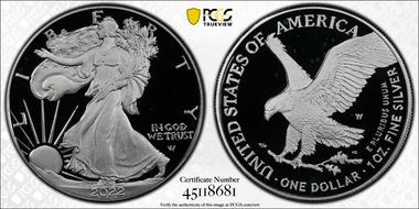 2022-W  $1 Silver Eagle Congratulations Set First Strike PR69DCAM