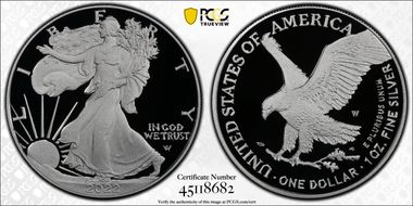 2022-W  $1 Silver Eagle Congratulations Set First Strike PR70DCAM