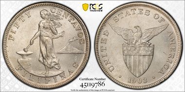 1903 50C KM-167  Ag MS63