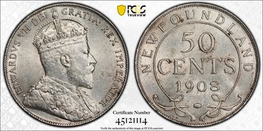 1908 50C AU58