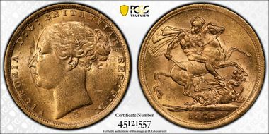 1875-M Sov St. George S-3857 MS62