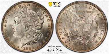 1882-O $1 VAM 7, O/O MS63
