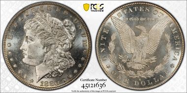 1880-S $1 VAM 12, Checkmark MS63