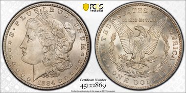 1884 $1 MS66