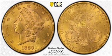 1889-S $20 MS63
