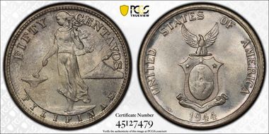 1944-S 50C KM-183  Ag MS66