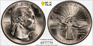 2022-P 25C Maya Angelou MS65