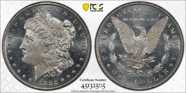 1882 $1 MS62PL