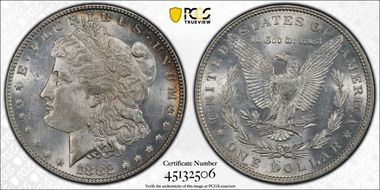 1882 $1 AU58