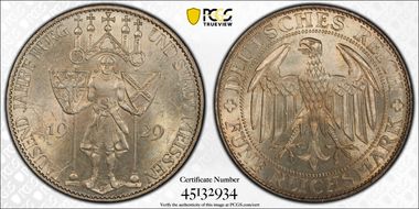 1929-E 5 Mk Meissen J-339 MS63