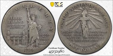 1986-S $1 Statue Of Liberty PR6DCAM