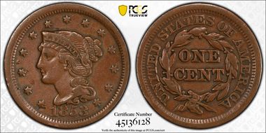 1853 1C VF25BN