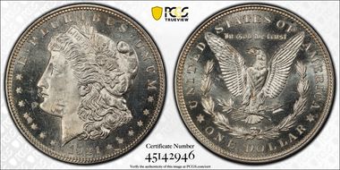 1921 $1 Morgan MS64PL