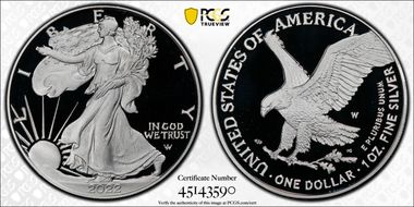2022-W  $1 Silver Eagle First Strike PR70DCAM