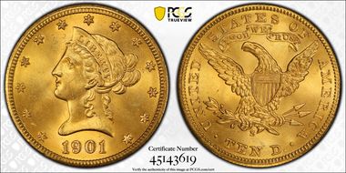 1901-S $10 MS66