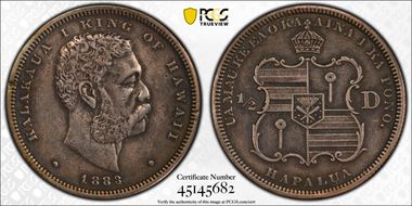 1883 50C Hawaii N1