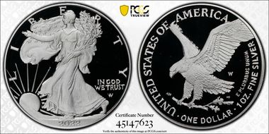 2022-W  $1 Silver Eagle Congratulations Set First Strike PR70DCAM
