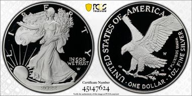 2022-W  $1 Silver Eagle Congratulations Set First Strike PR69DCAM