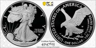 2022-W  $1 Silver Eagle First Strike PR70DCAM