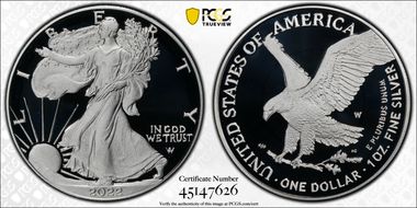 2022-W  $1 Silver Eagle First Strike PR70DCAM