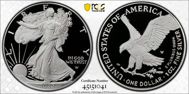 2022-W  $1 Silver Eagle First Strike PR70DCAM