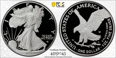 2022-W  $1 Silver Eagle First Strike PR70DCAM
