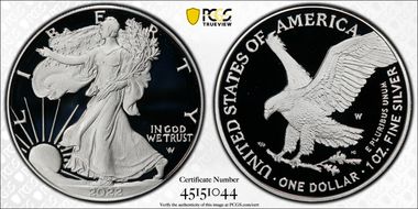 2022-W  $1 Silver Eagle Congratulations Set First Strike PR70DCAM