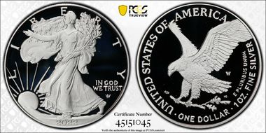 2022-W  $1 Silver Eagle Congratulations Set First Strike PR70DCAM